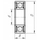 Подшипник шариковый 180205 (6205-2RSHC3) [SKF]